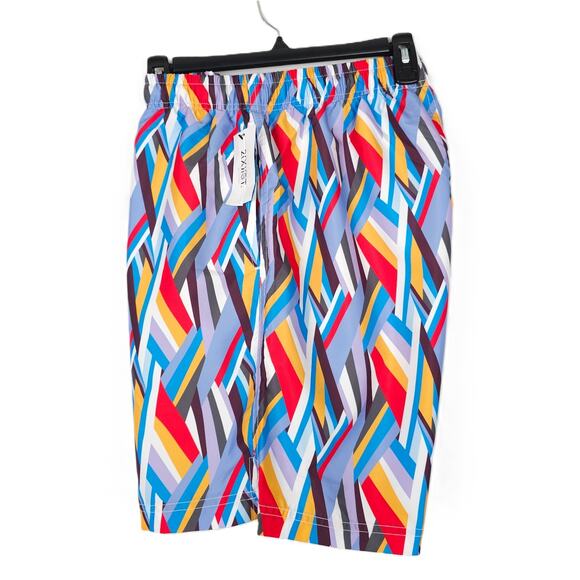 2(X)IST Men's Geometric Print 8" Woven Swim Trunks Multicolor Large NWT - Picture 3 of 8